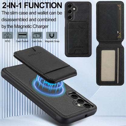 LC.IMEEKE L3 For Samsung	Galaxy A17 5G Magnetic Case Detachable Card Holder Leather TPU Mobile Cover