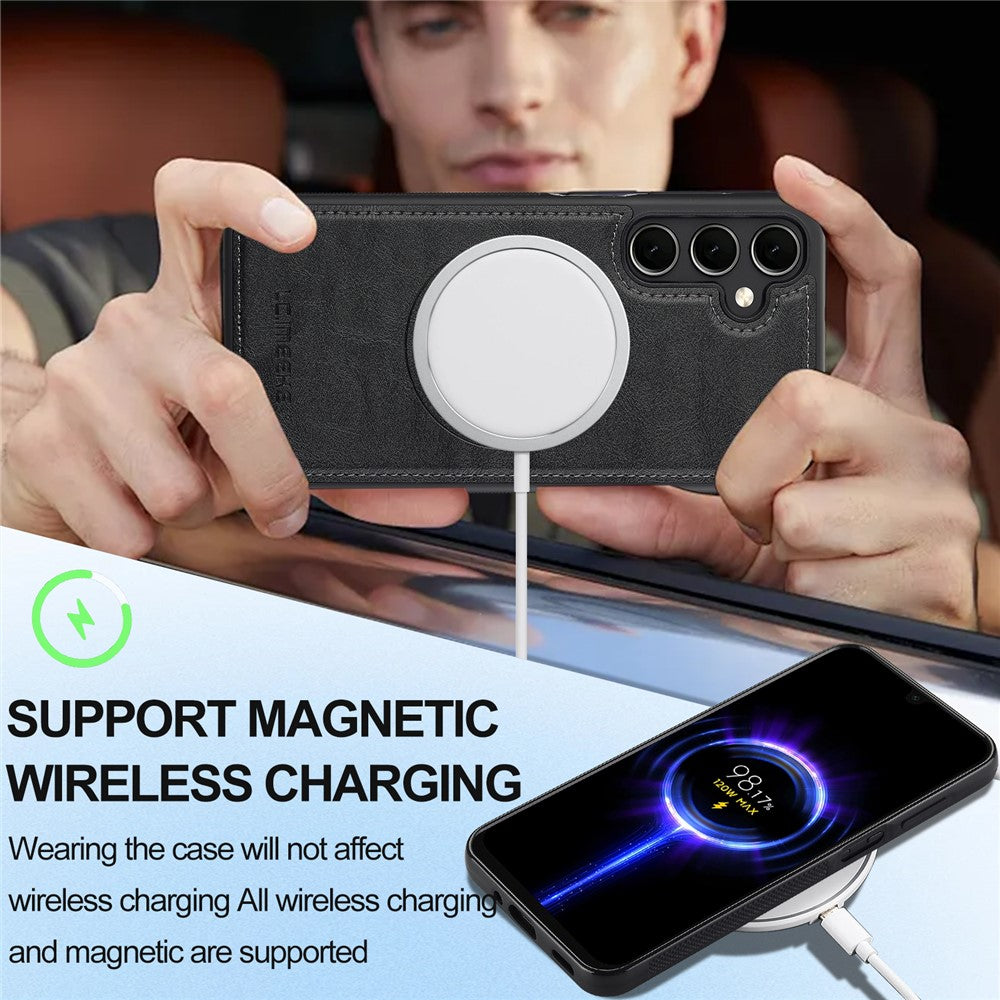 LC.IMEEKE L3 For Samsung	Galaxy A17 5G Magnetic Case Detachable Card Holder Leather TPU Mobile Cover