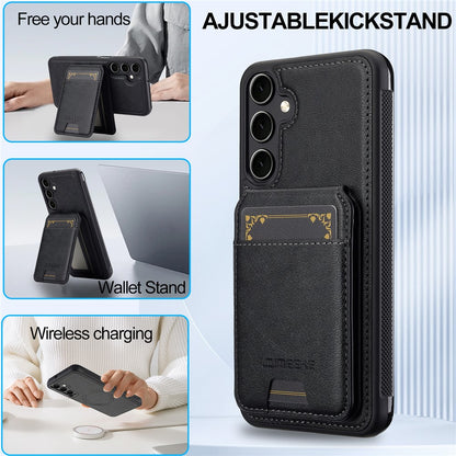 LC.IMEEKE L3 For Samsung	Galaxy A17 5G Magnetic Case Detachable Card Holder Leather TPU Mobile Cover