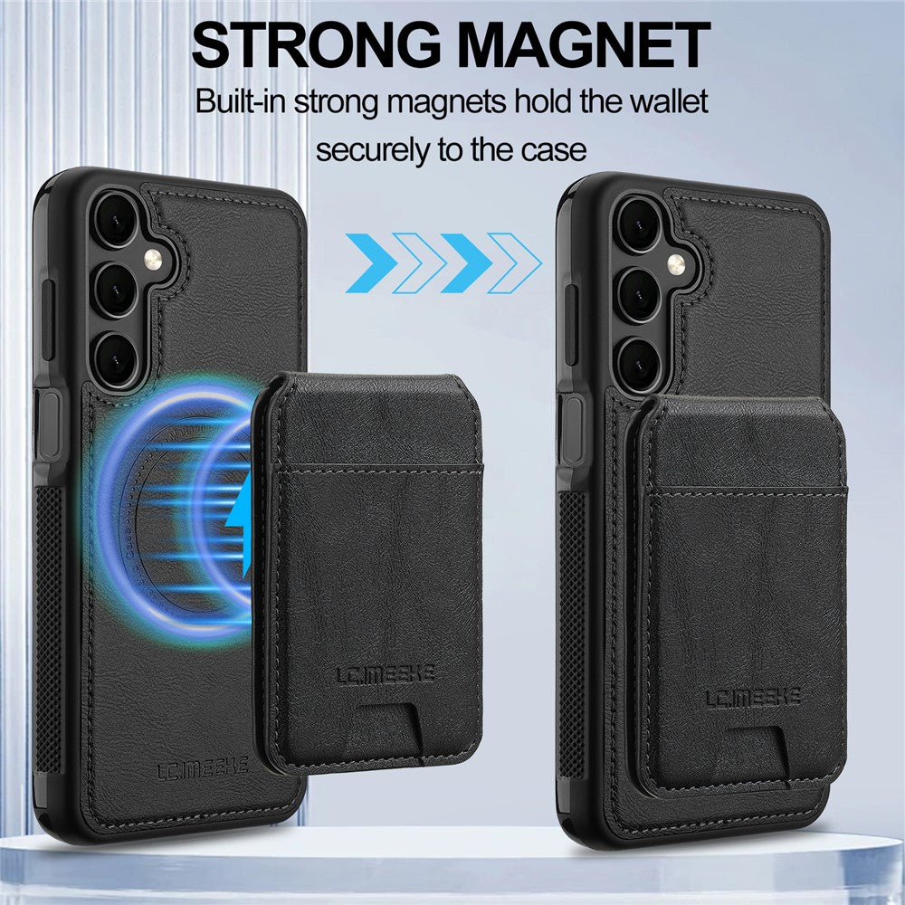 LC.IMEEKE L3 For Samsung	Galaxy A17 5G Magnetic Case Detachable Card Holder Leather TPU Mobile Cover