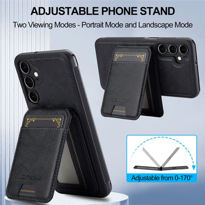 LC.IMEEKE L3 For Samsung	Galaxy A17 5G Magnetic Case Detachable Card Holder Leather TPU Mobile Cover
