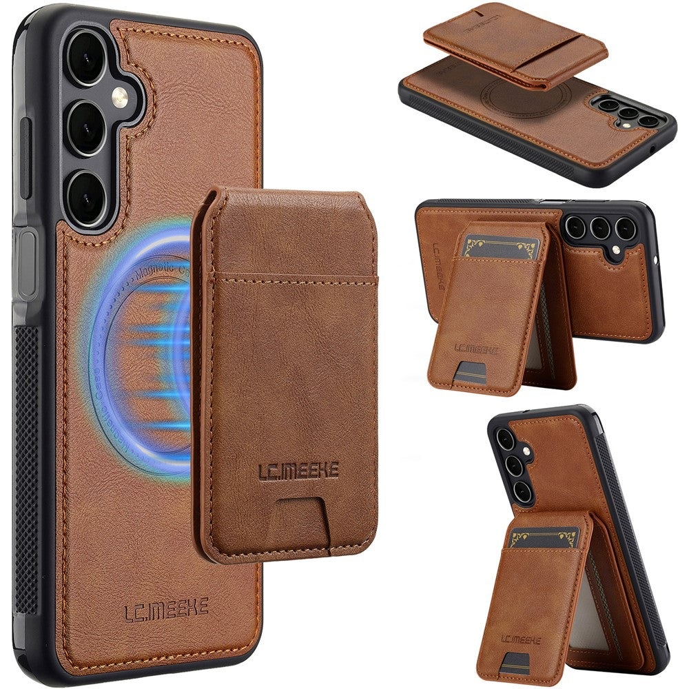 LC.IMEEKE L3 For Samsung	Galaxy A17 5G Magnetic Case Detachable Card Holder Leather TPU Mobile Cover