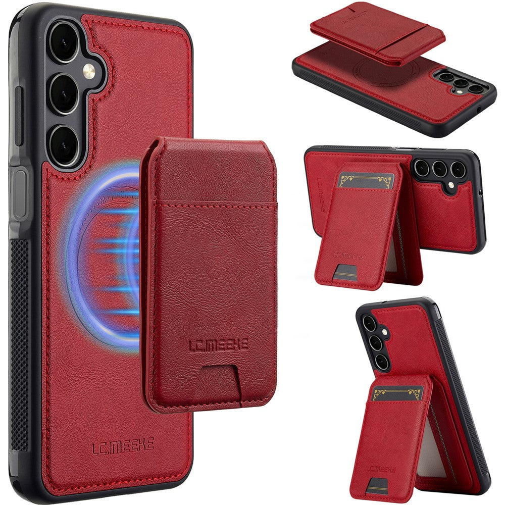 LC.IMEEKE L3 For Samsung	Galaxy A17 5G Magnetic Case Detachable Card Holder Leather TPU Mobile Cover