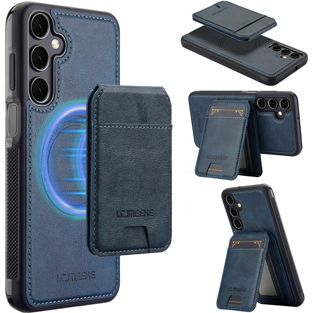 LC.IMEEKE L3 For Samsung	Galaxy A17 5G Magnetic Case Detachable Card Holder Leather TPU Mobile Cover