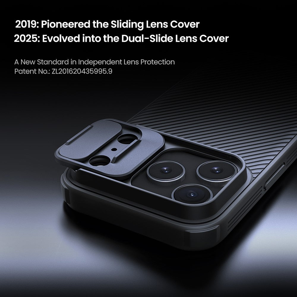 NILLKIN Camshield Pro Series for iPhone 17 Pro Case PC + TPU Slide Camera Lid Phone Cover