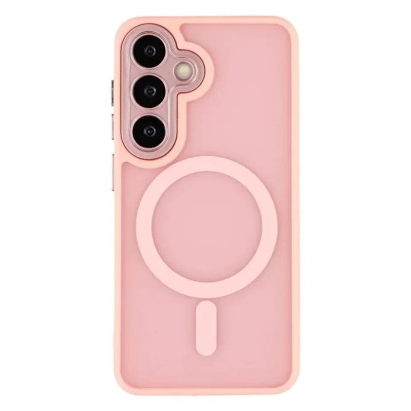 For Samsung Galaxy S25 FE Back Cover Compatible with MagSafe WANLONFENG QB1 Series PC TPU Shockproof Phone Case