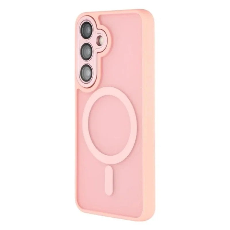For Samsung Galaxy S25 FE Back Cover Compatible with MagSafe WANLONFENG QB1 Series PC TPU Shockproof Phone Case