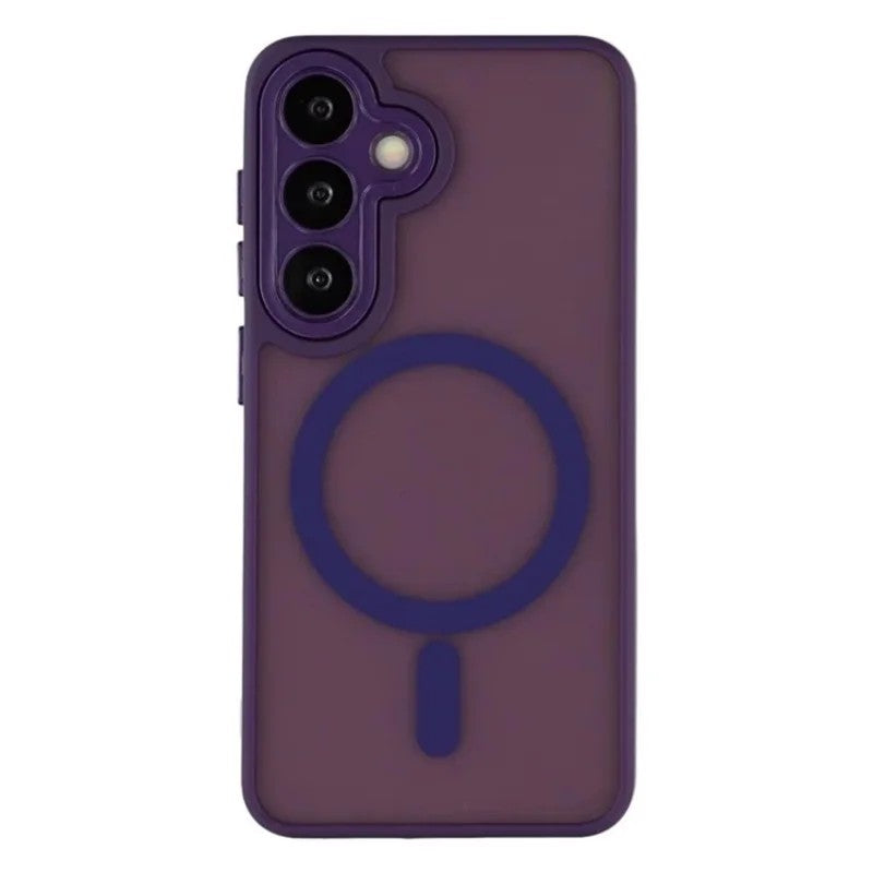 For Samsung Galaxy S25 FE Back Cover Compatible with MagSafe WANLONFENG QB1 Series PC TPU Shockproof Phone Case