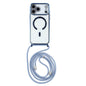 For iPhone 17 Pro Case Compatible with MagSafe Electroplating Edge TPU Phone Cover with Shoulder Strap