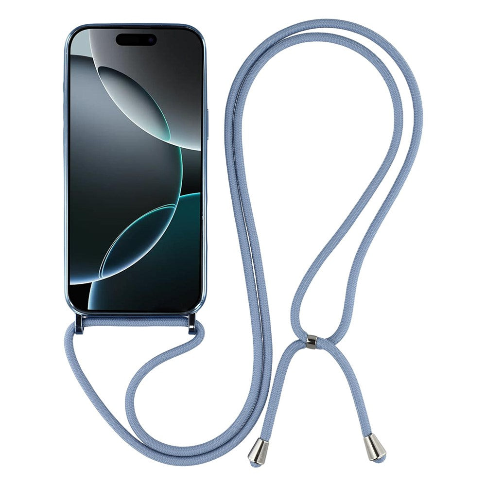 For iPhone 17 Pro Case Compatible with MagSafe Electroplating Edge TPU Phone Cover with Shoulder Strap