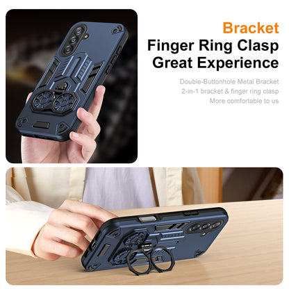 For Samsung Galaxy A17 5G Case Ring Holder Kickstand PC + TPU Shockproof Phone Cover