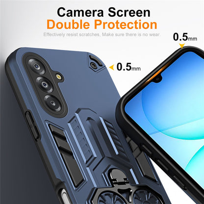 For Samsung Galaxy A17 5G Case Ring Holder Kickstand PC + TPU Shockproof Phone Cover