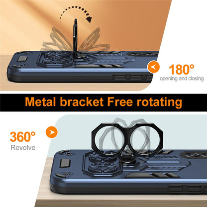 For Samsung Galaxy A17 5G Case Ring Holder Kickstand PC + TPU Shockproof Phone Cover