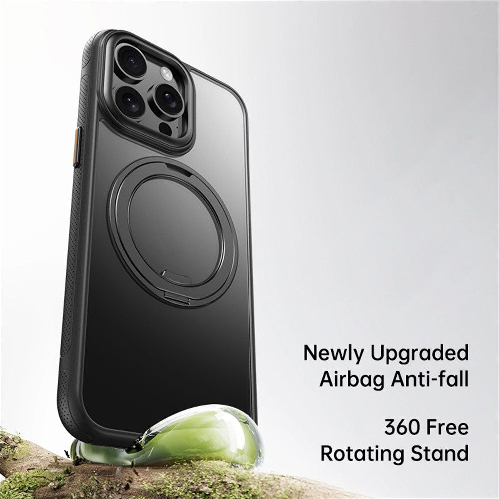 For iPhone 16 Pro Max Case Compatible with MagSafe Kickstand TPU PC Phone Back Cover