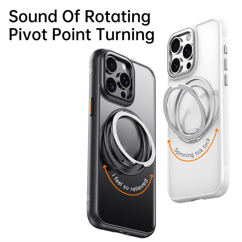 For iPhone 16 Pro Max Case Compatible with MagSafe Kickstand TPU PC Phone Back Cover