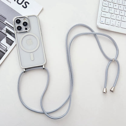 For iPhone 13 Pro 6.1 inch Case Compatible with MagSafe Electroplating Edge TPU Phone Cover with Shoulder Strap