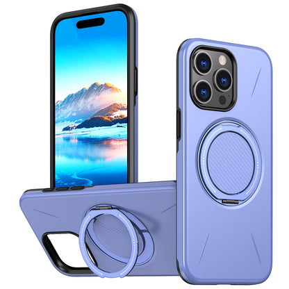 For iPhone 13 Pro 6.1 inch Magnetic Case Rotating Kickstand TPU + PC Phone Cover