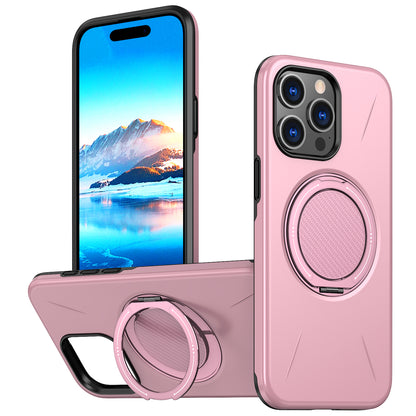 For iPhone 13 Pro 6.1 inch Magnetic Case Rotating Kickstand TPU + PC Phone Cover