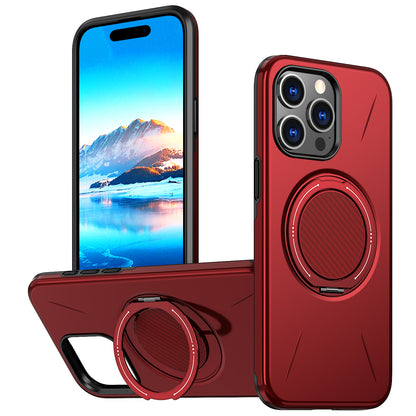 For iPhone 13 Pro 6.1 inch Magnetic Case Rotating Kickstand TPU + PC Phone Cover