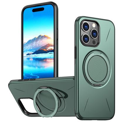 For iPhone 13 Pro 6.1 inch Magnetic Case Rotating Kickstand TPU + PC Phone Cover