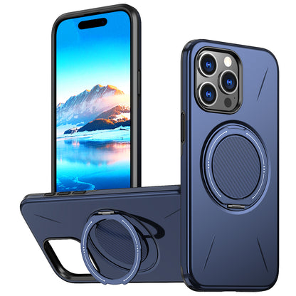 For iPhone 13 Pro 6.1 inch Magnetic Case Rotating Kickstand TPU + PC Phone Cover
