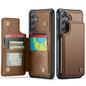 For Samsung Galaxy S25 FE Case with RFID Blocking 5 Card Slots CASEME C22 Leather Back Cover