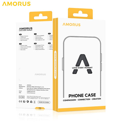AMORUS For iPhone 13 Pro Max Case Compatible with MagSafe RFID Blocking Card Holder Leather Phone Cover