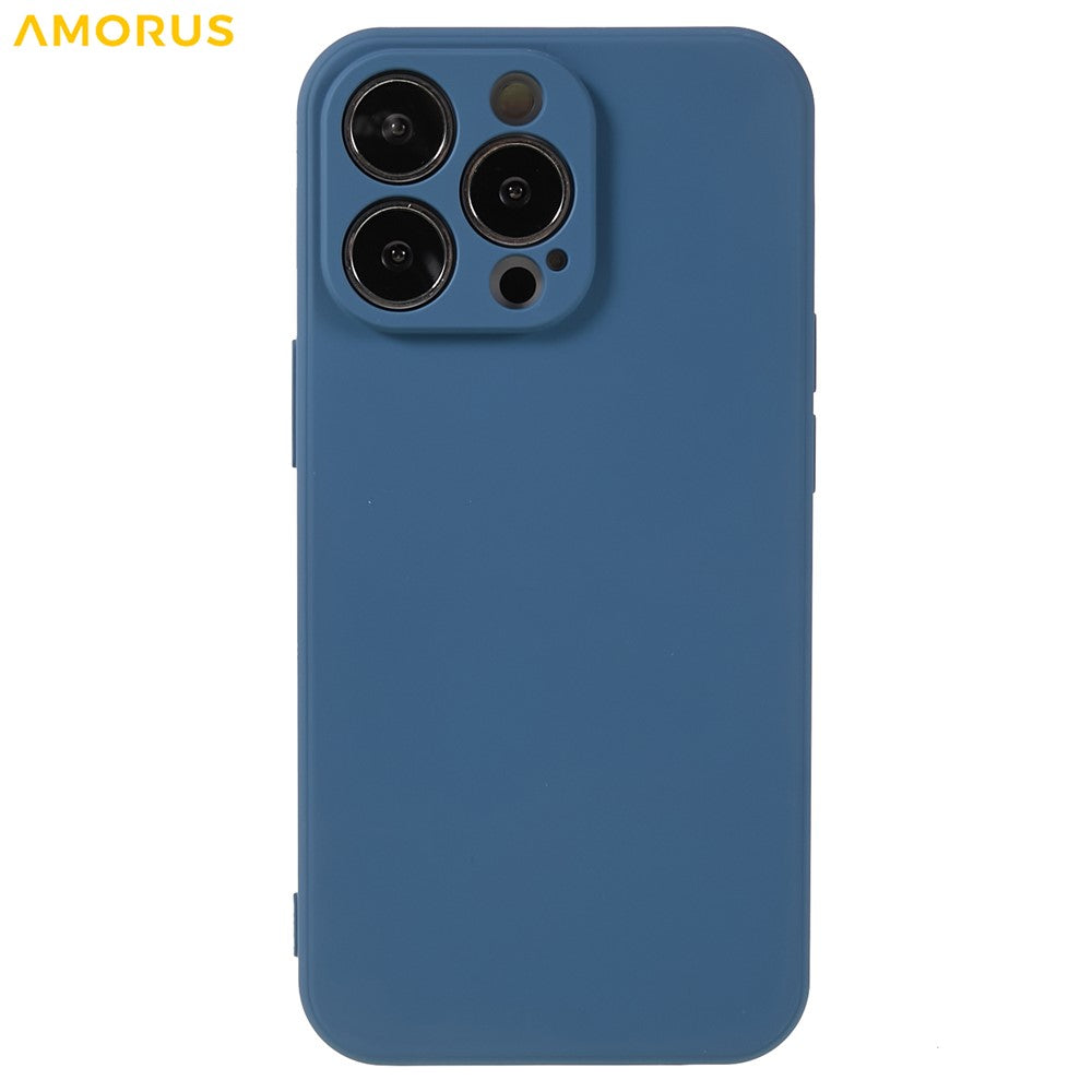 AMORUS For iPhone 13 Pro Max Case Precise Cutouts TPU Fiber Lining Shockproof Phone Cover