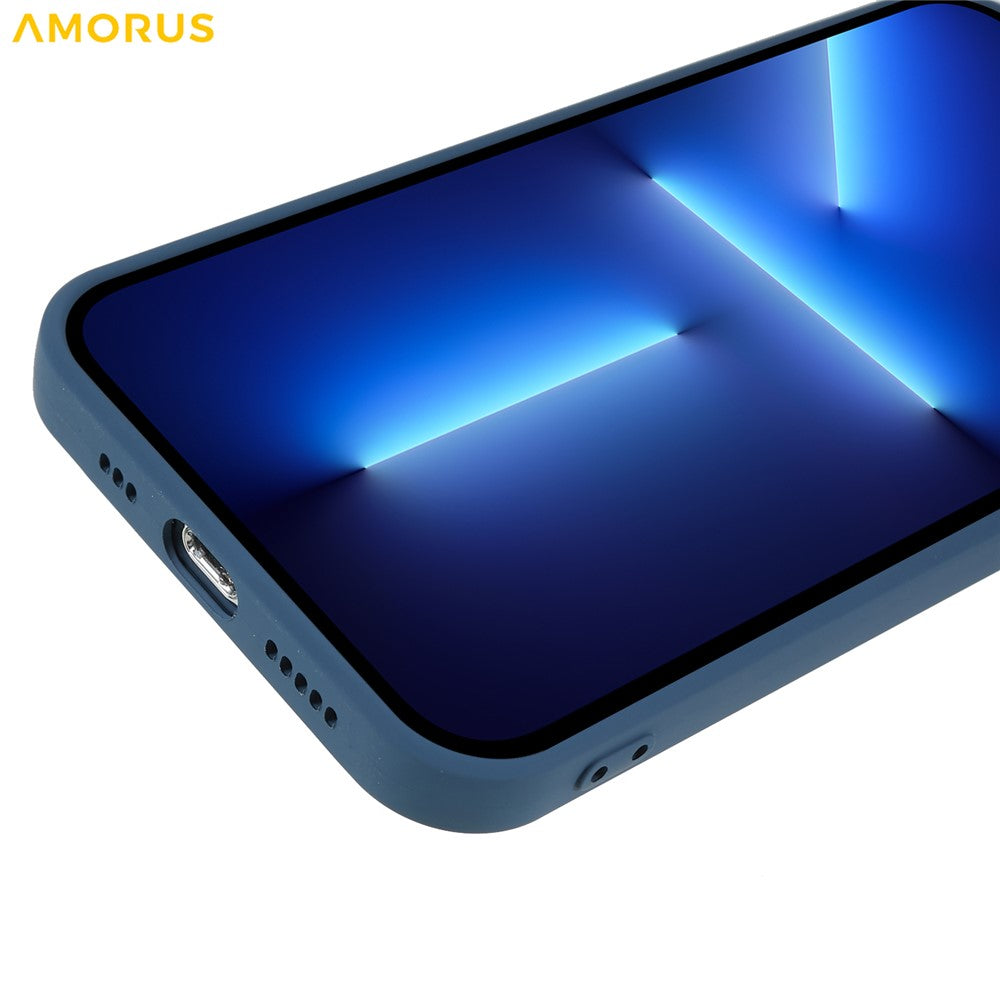 AMORUS For iPhone 13 Pro Max Case Precise Cutouts TPU Fiber Lining Shockproof Phone Cover