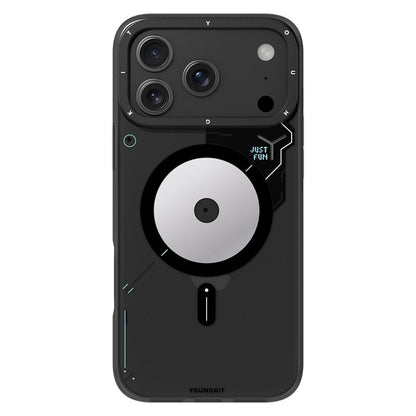 YOUNGKIT For iPhone 17 Pro Max Case Compatible with MagSafe Unique Disc Design TPU + PC Phone Back Cover