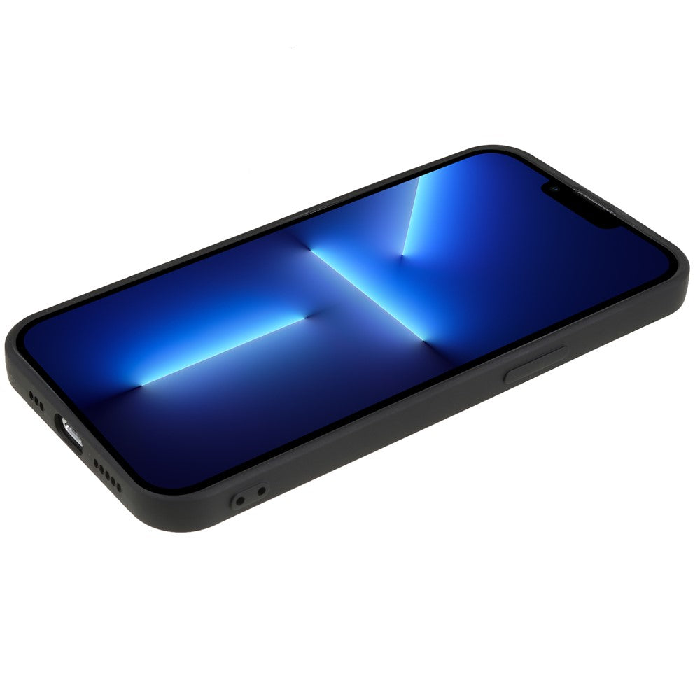 For iPhone 13 Pro 6.1 inch Rubberized TPU Phone Case Soft Fiber Lining Shockproof Cover