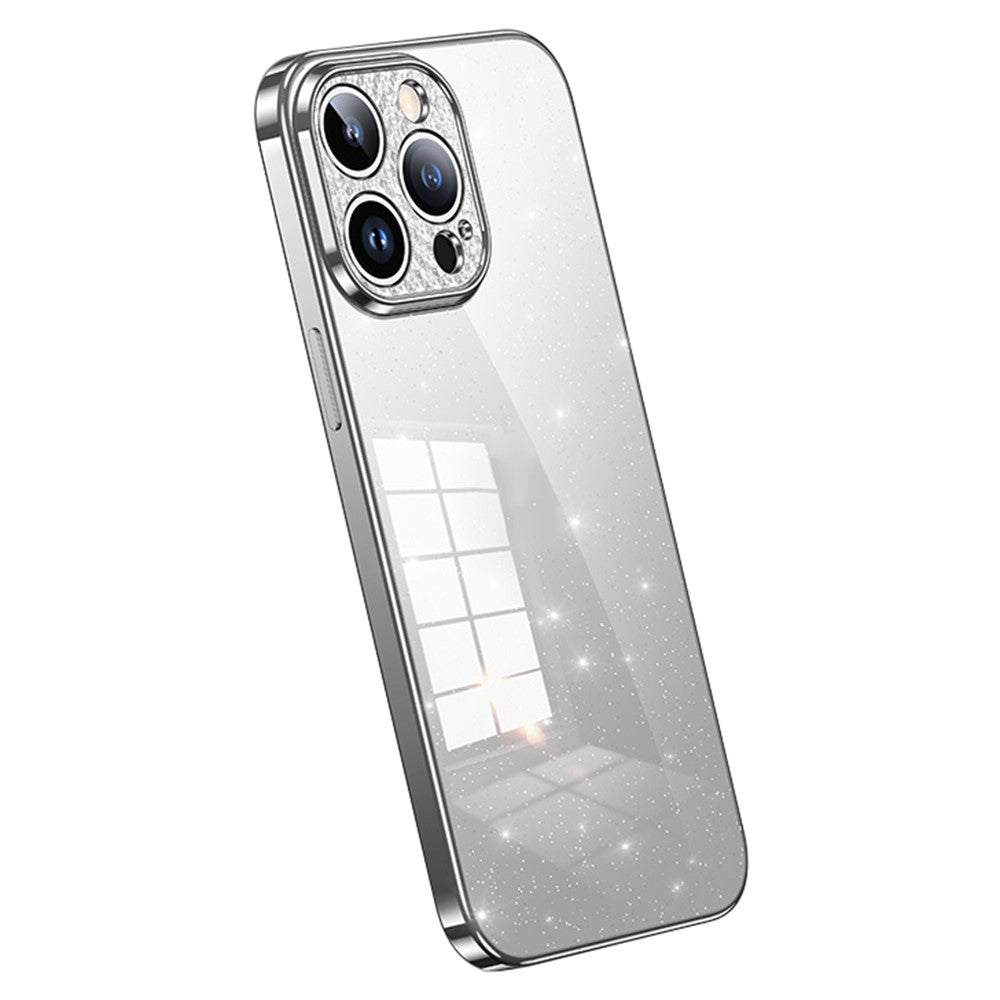 SULADA For iPhone 13 Pro Max 6.7 inch Glitter Soft TPU Phone Case Rhinestone Decor Electroplating Cover