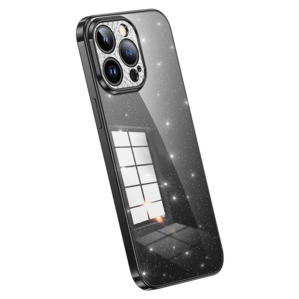 SULADA For iPhone 13 Pro Max 6.7 inch Glitter Soft TPU Phone Case Rhinestone Decor Electroplating Cover