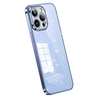 SULADA For iPhone 13 Pro Max 6.7 inch Glitter Soft TPU Phone Case Rhinestone Decor Electroplating Cover