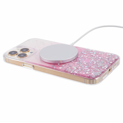 JTW Series For iPhone 13 Pro Max 6.7 inch TPU+Acrylic Case Compatible with MagSafe Glitter Epoxy Anti-Drop Phone Cover