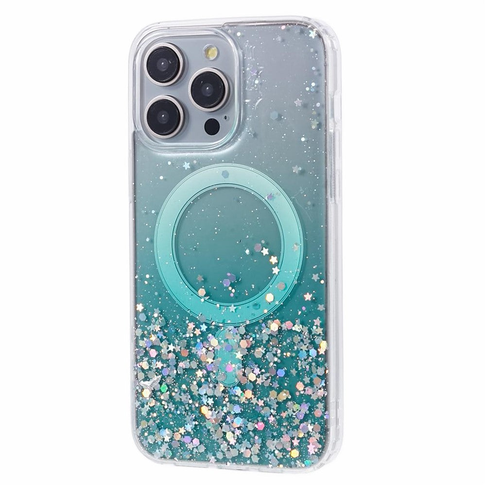 JTW Series For iPhone 13 Pro Max 6.7 inch TPU+Acrylic Case Compatible with MagSafe Glitter Epoxy Anti-Drop Phone Cover