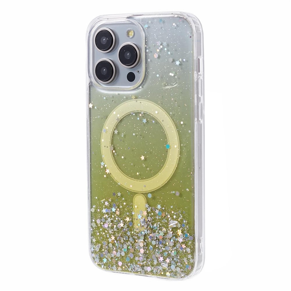 JTW Series For iPhone 13 Pro Max 6.7 inch TPU+Acrylic Case Compatible with MagSafe Glitter Epoxy Anti-Drop Phone Cover