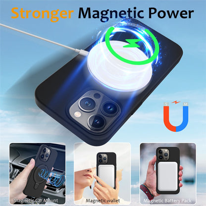 For iPhone 13 Pro Kickstand Case Magnetic Phone Cover Compatible with MagSafe