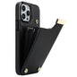 Phone Case for iPhone 13 Pro TPU+PU Leather+Metal Hardware Phone Cover with Card Holder