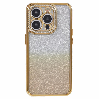 For iPhone 13 Pro Wholesale Case Rhinestones Decor Anti-Drop Gradient TPU Phone Cover