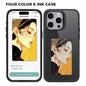 For iPhone 15 Pro E Ink Phone Case 4-Color Screen Play DIY Phone Cover