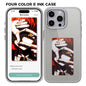 For iPhone 15 Pro E Ink Phone Case 4-Color Screen Play DIY Phone Cover