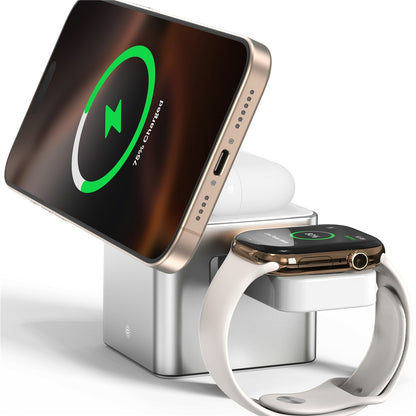 M35 Qi2 3 in 1 Wireless Charging Station Magnetic Aluminum Alloy Charger for Iphone / Apple Watch / Airpods
