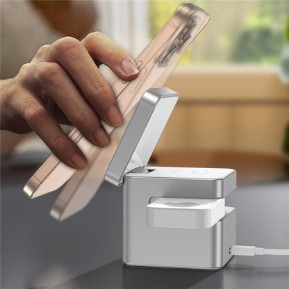 M35 Qi2 3 in 1 Wireless Charging Station Magnetic Aluminum Alloy Charger for Iphone / Apple Watch / Airpods