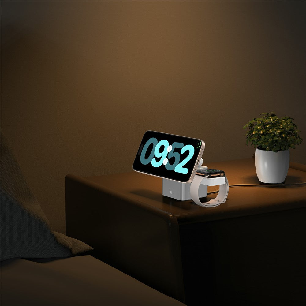 M35 Qi2 3 in 1 Wireless Charging Station Magnetic Aluminum Alloy Charger for Iphone / Apple Watch / Airpods