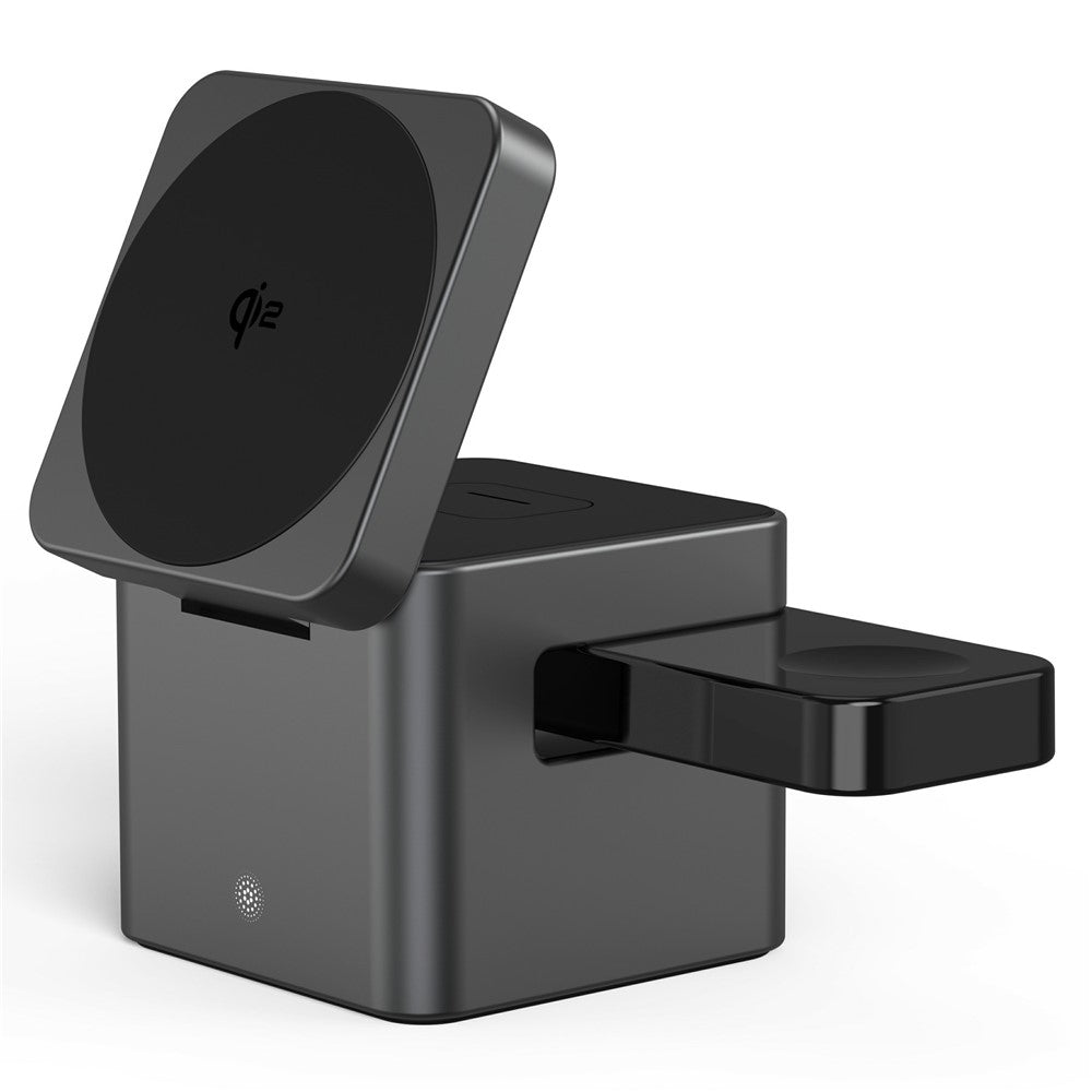 M35 Qi2 3 in 1 Wireless Charging Station Magnetic Aluminum Alloy Charger for Iphone / Apple Watch / Airpods