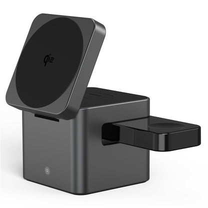 M35 Qi2 3 in 1 Wireless Charging Station Magnetic Aluminum Alloy Charger for Iphone / Apple Watch / Airpods