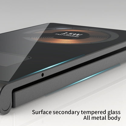 T05 Foldable 15W Magnetic Wireless Charger Transparent Charging Station for iPhone 13 / 12 / Apple Watch / AirPods Pro