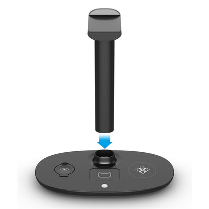 B-15A 4 in 1 Multi-function Charging Dock with Headset Stand Wireless Charging Station for iPhone iWatch AirPods