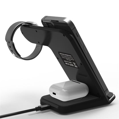F11 Pro 3 in 1 Wireless Charger 15W Fast Charging Station for iPhone / Samsung / Apple Watch / TWS Earphones